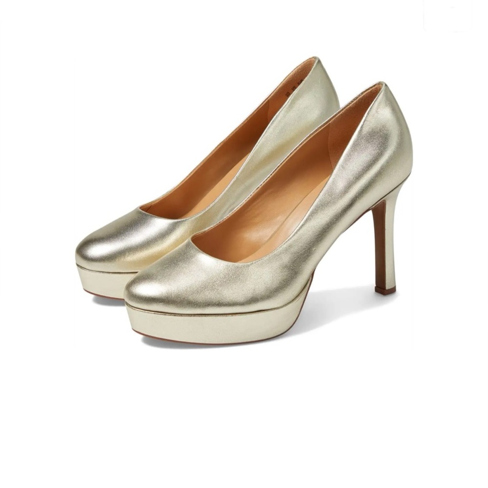 Naturalizer Gold Platform Heels